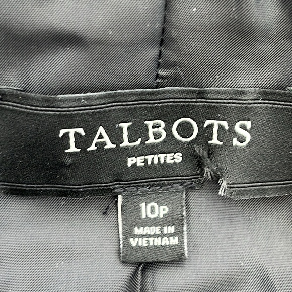 Talbots stunning bl & wh blazer 10P - Picture 7 of 12